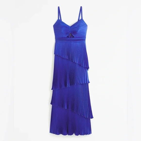 Abercrombie & Fitch Blue Tiered Dress - Picture 2 of 5